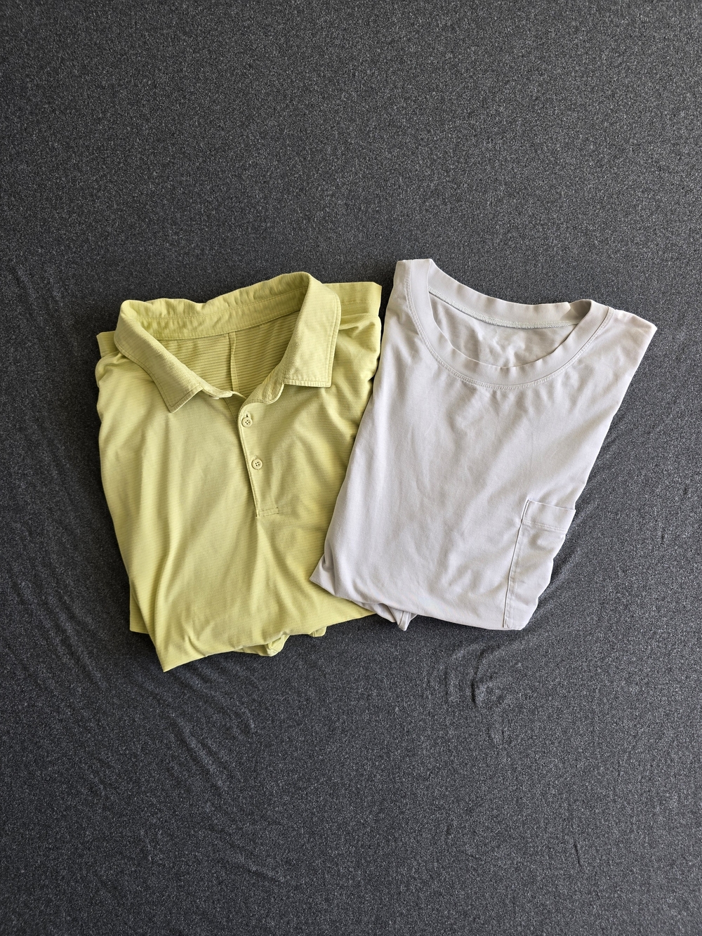Lululemon Shirts Lot of 2 Men's 3XL Polo and Pocket Tee Yellow White Big & Tall